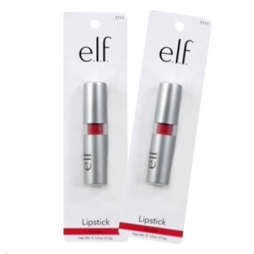e.l.f. Sociable Red Lipstick 0.12‎ oz Lot of Two